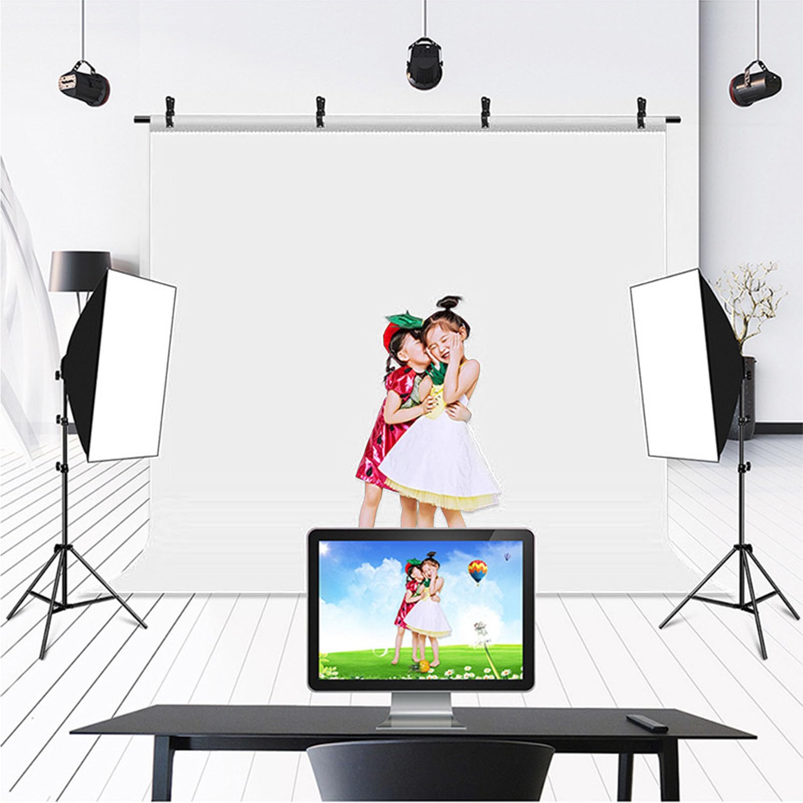 Fotografia o Wysokiej Gęstości Tła Ekran Zasłony Składany do Portretów Sesji Zdjęciowej Party Video Studio Akcesoria (3x6 m/9.84x19.68 stóp #14)