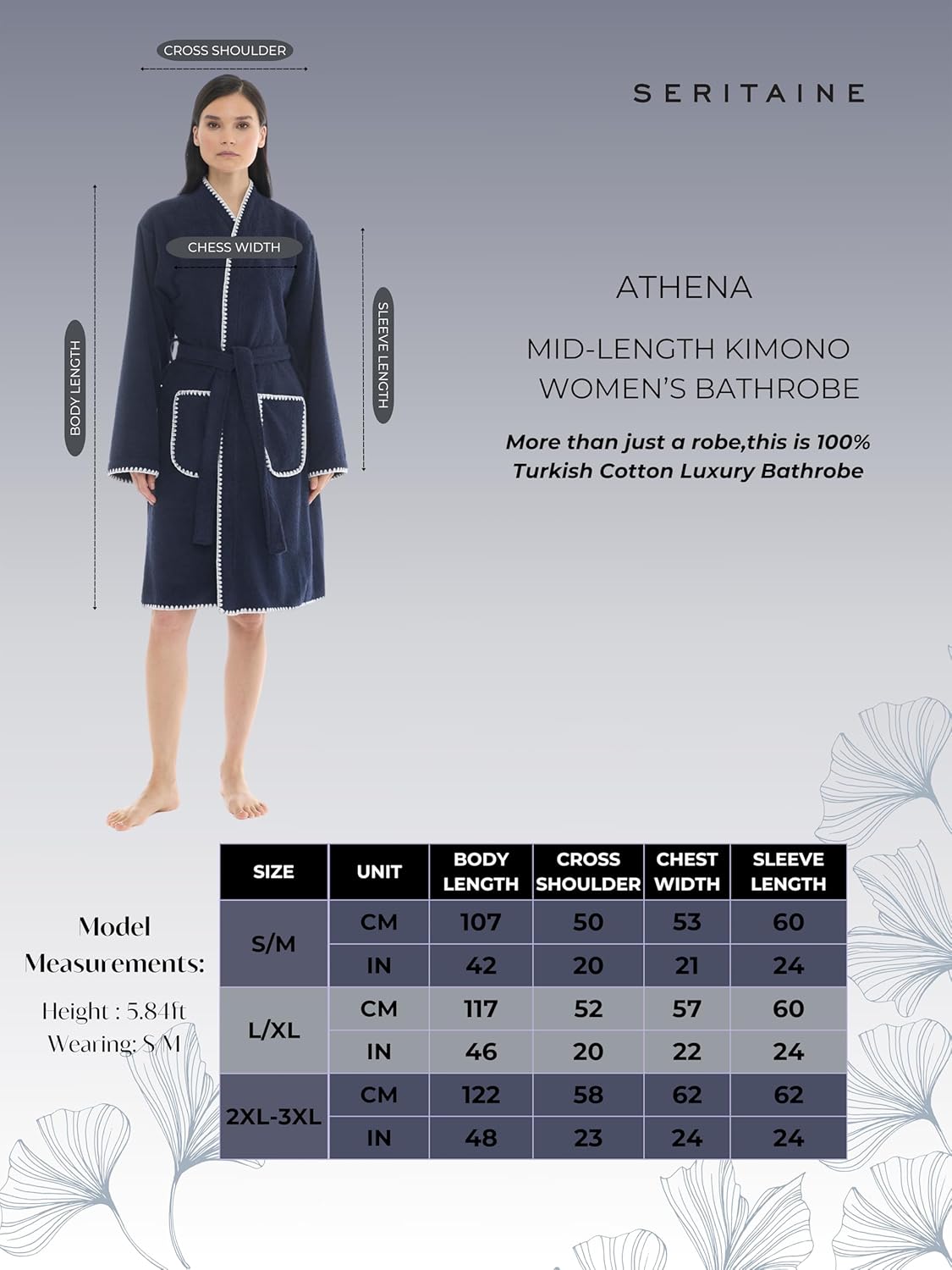 Robes for Women, 100% Turkish Cotton Womens Robe, Luxury, Terry Cloth Long Spa Bathrobe - Image 6