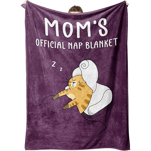 SteadStyle Gifts for Mom from Daughter or Son, Mom Birthday Gifts Blanket, Mother Presents for Christmas, Mothers Day, Valentine's Day, Fluffy Blanket for Mommy, 60'' x 50'' (Purple)