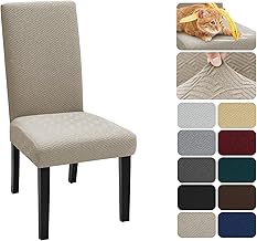 XINEAGE Chair Covers with Backrest, 2 Pieces, Stretch Chair Cover, Banquet Chair Seat Slipcover Wedding Ceremony Cutlery (2 Pieces, Khaki)