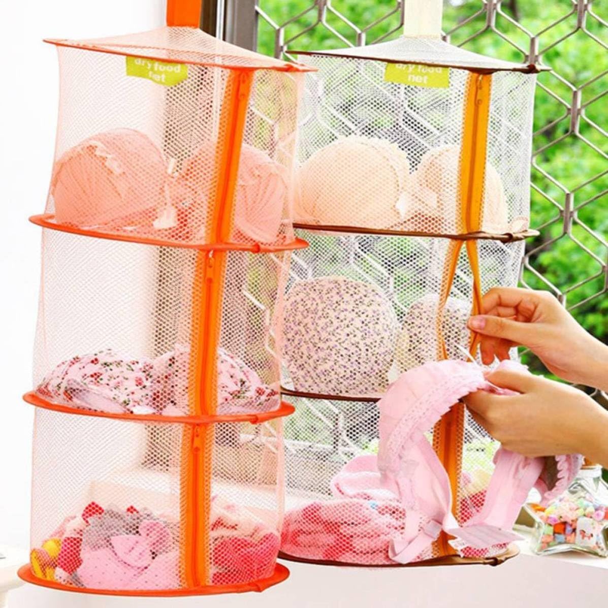 Dryer Net for Underwear Hanging Basket Windproof 3 Layer