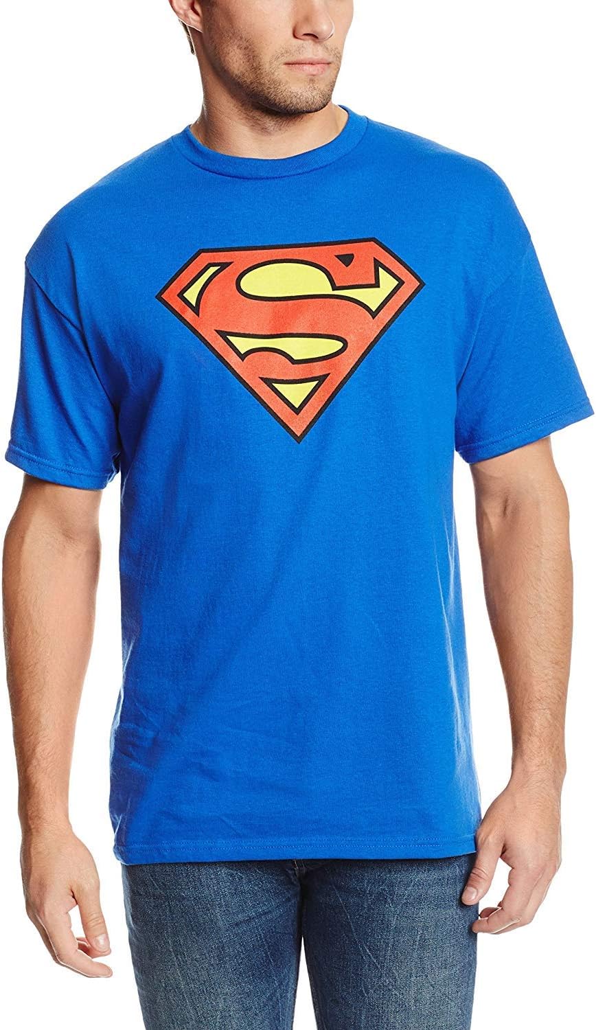 Bioworld Superman Logo Men's Black Crew Neck Long Sleeve Shirt