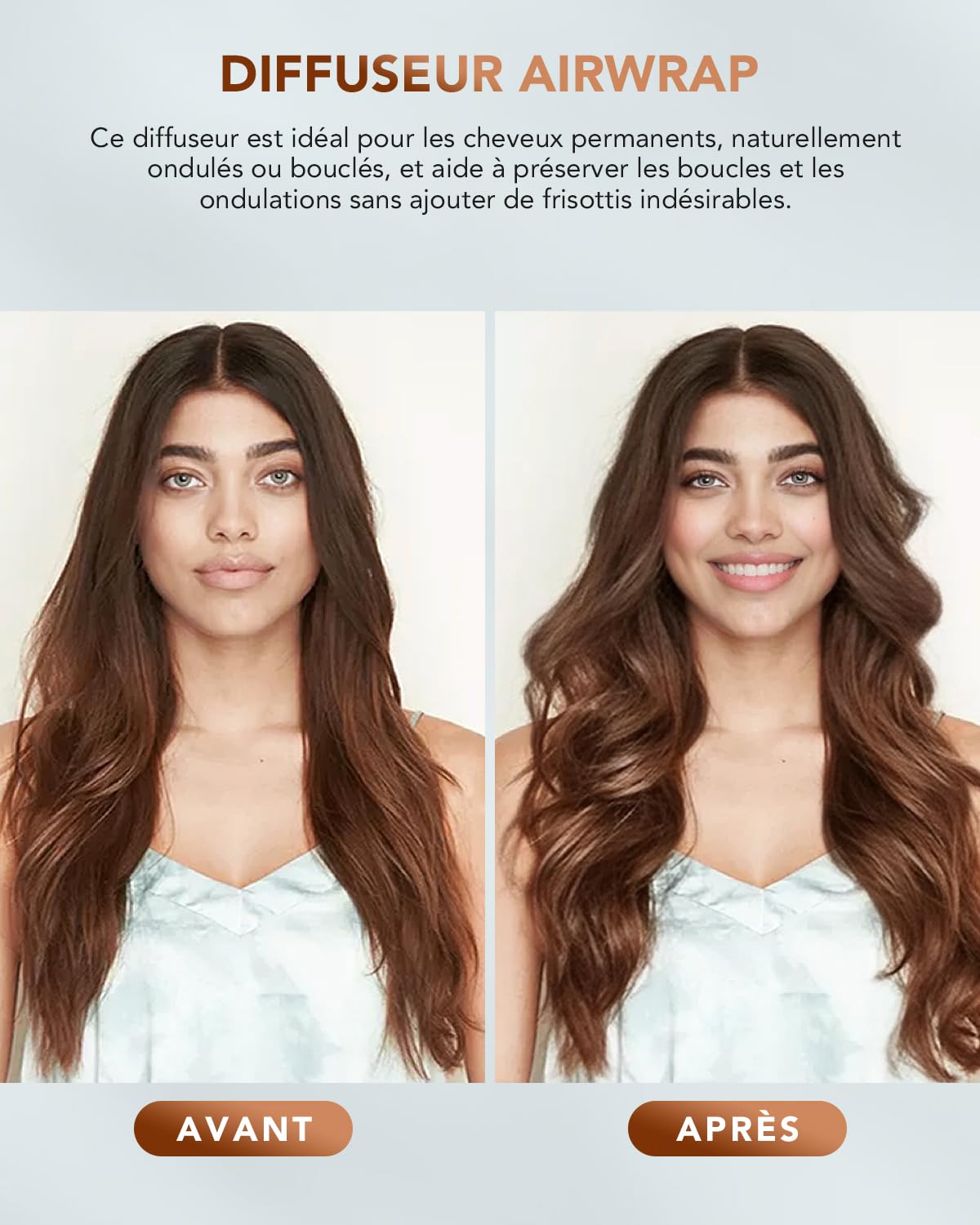 Accessoires et embouts pour diffuseur du Dyson Airwrap, répartition uniforme de l’air pour mieux définir les boucles et ondulations naturelles, compatible HS01/HS05/HS08, cuivré