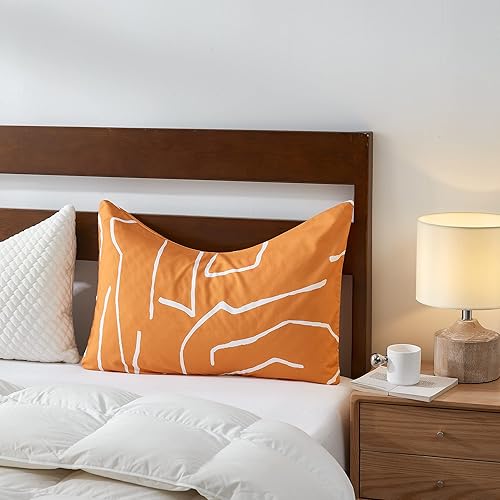 Miniatura 2 de Sidney Sleep Fundas de almohada curvas, cierre de cremallera de longitud completa, microfibra cepillada suave de alta calidad, 20 x 30 pulgadas