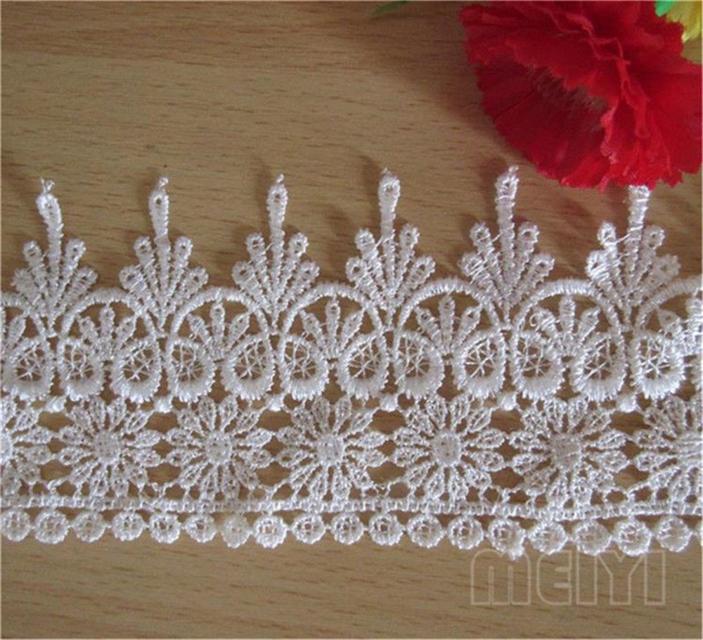 3 meter 3D Chiffon Bloem Kant Rand Trim Lint 6 cm Breedte