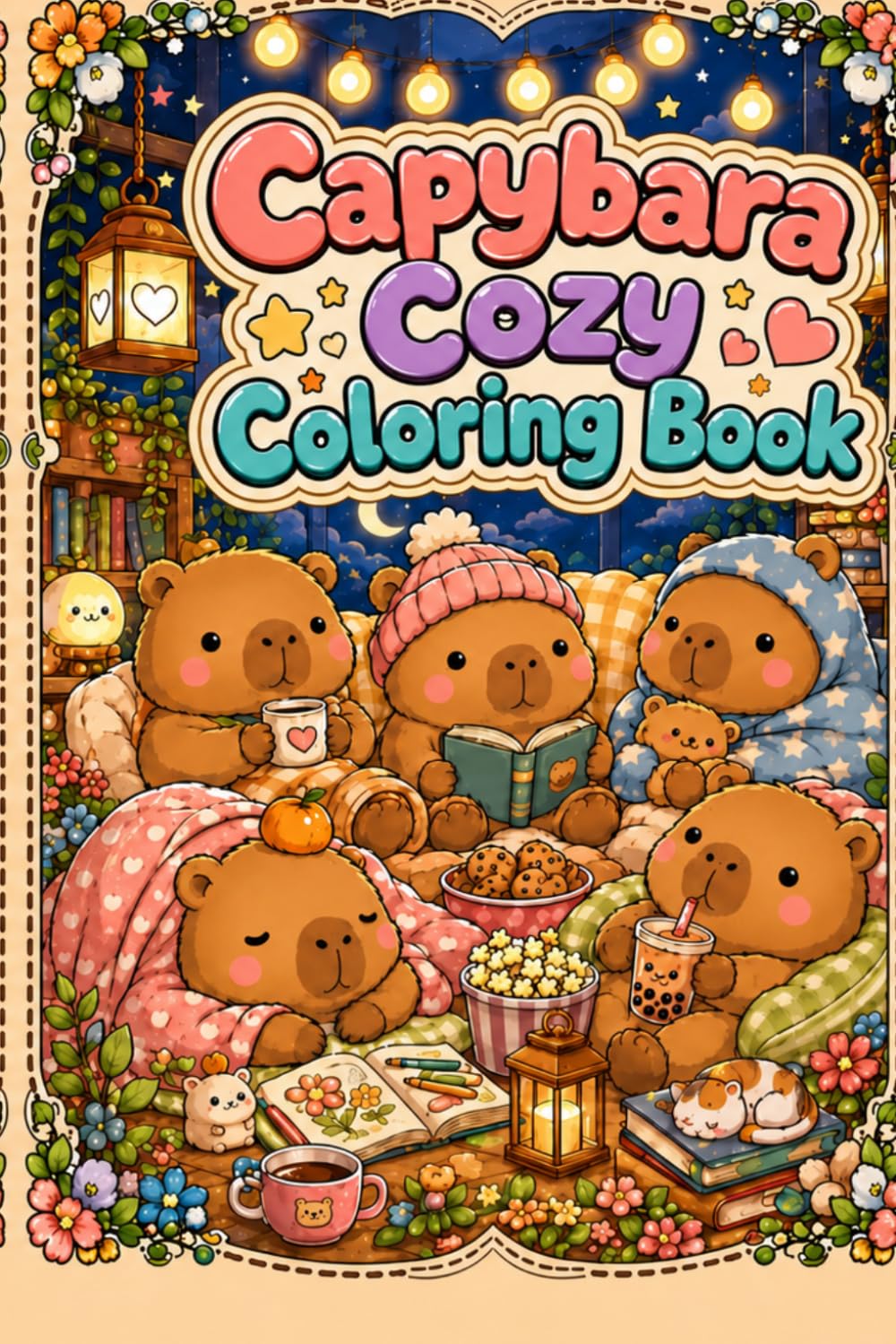 Capybara coloring book