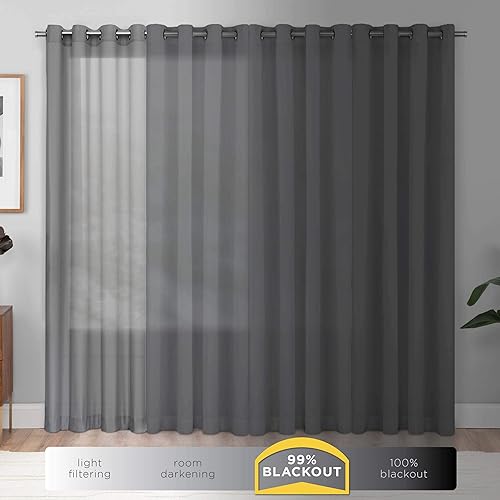 Miniatura 2 de Eclipse Kendall Cortinas térmicas opacas blackout con bolsillo para cortinero para ventana de dormitorio o sala 1 pliego 42 x 54 pulgadas chocolate