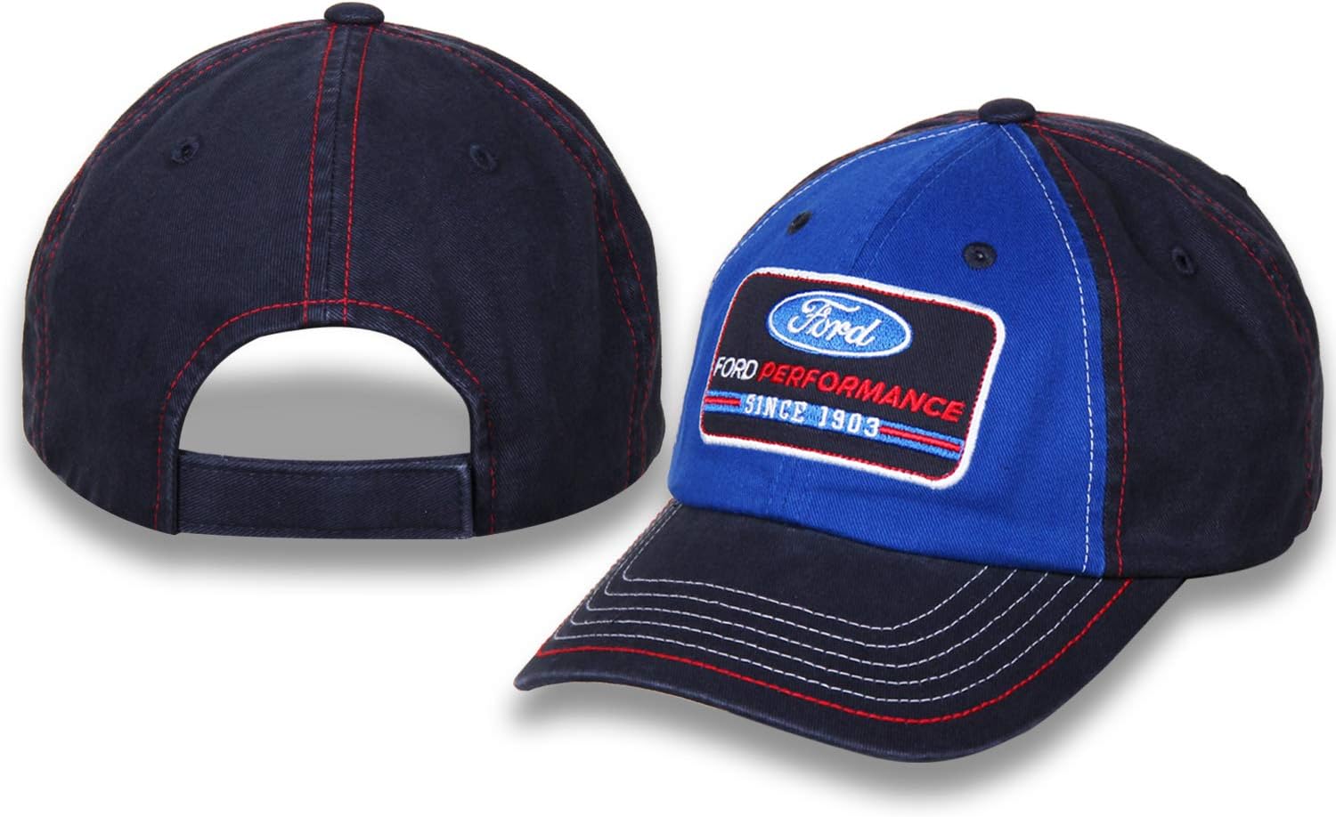 Gills-N-GameCheckered Flag Sports Blue Two Tone Ford Performance Baseball Style Hat/Cap with Velcro Closure