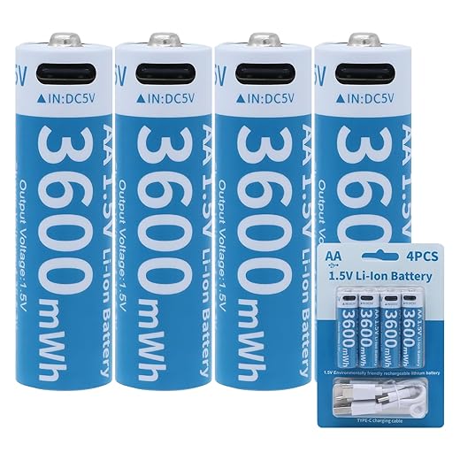 Tosiicop High‑Output USB‑C AA Batteries