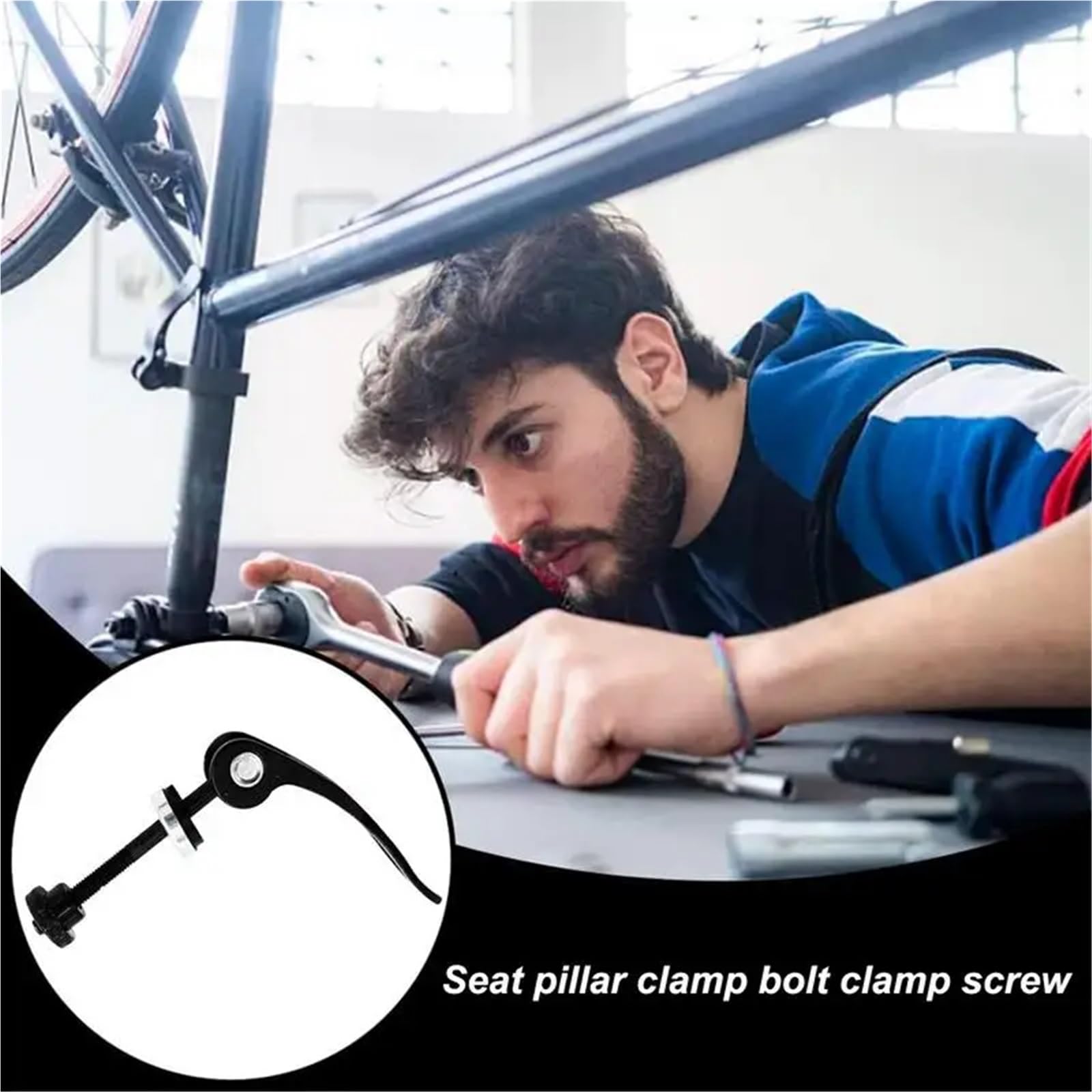 Vite a sgancio rapido per morsetto sedile 5 Pezzi M5 45/60 Mm Vite For Sellino Bici Morsetto For Bicicletta A Sgancio Rapido Bullone For Spiedino Accessori(M5x60mm)