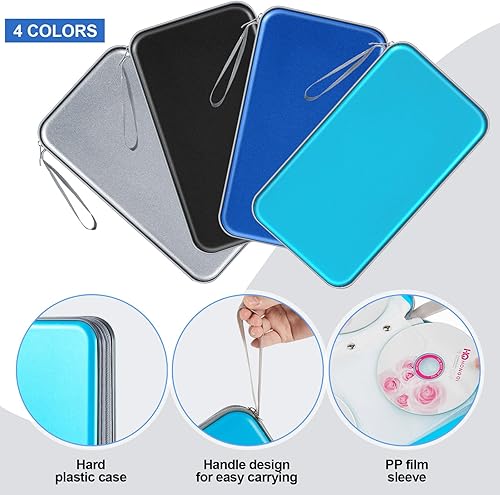 Miniatura 3 de Copkim 4 unidades de soporte para DVD organizador de 80 capacidades para DVD, carpeta portátil de plástico protector de DVD, cartera de