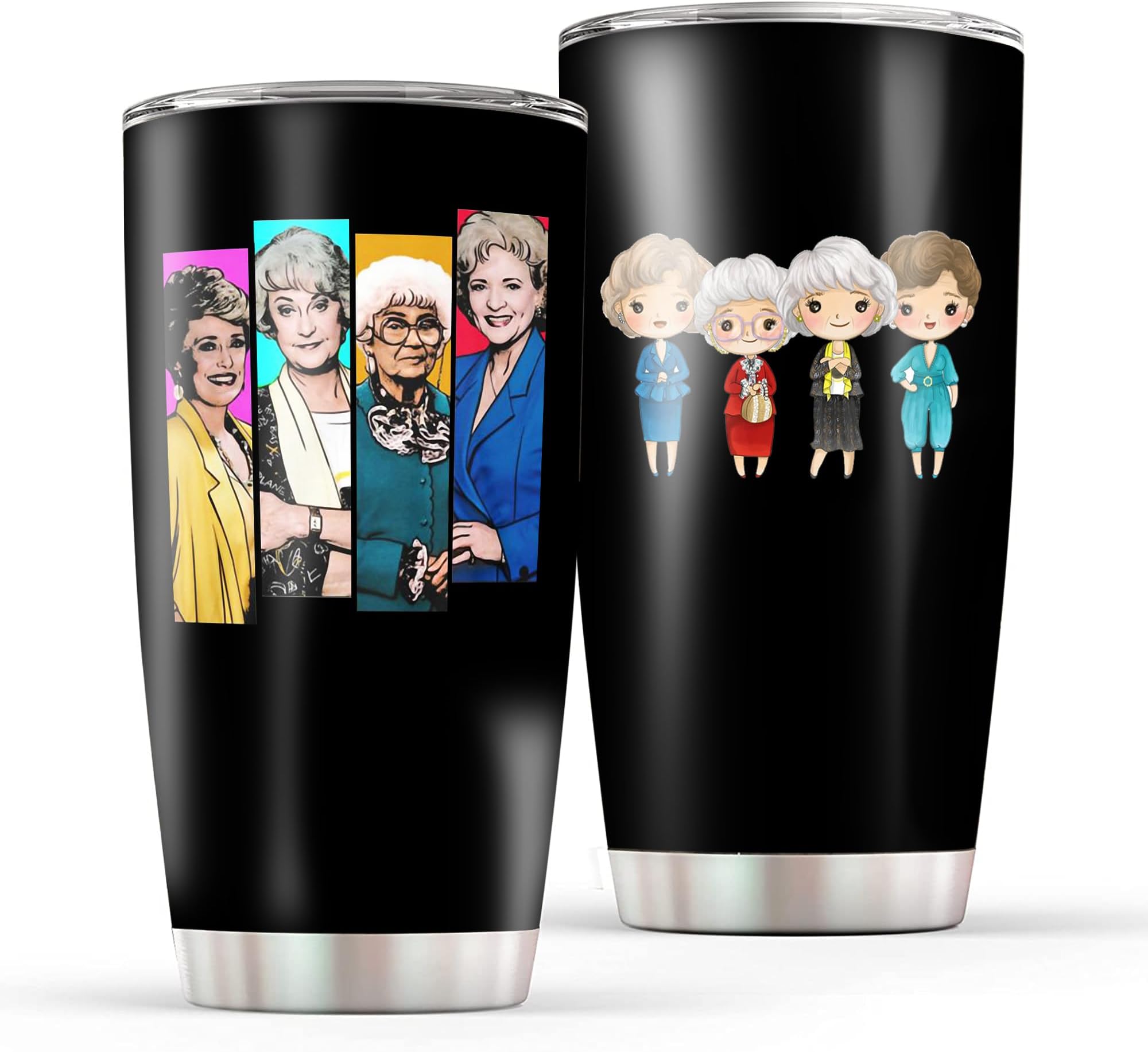 Anime Stainless Steel Tumbler Cup With Straws 20oz Sister Water Bottle Friendship Gifts For Friends Women Mom Coffee Cup Home Office Travel Thermos Cup