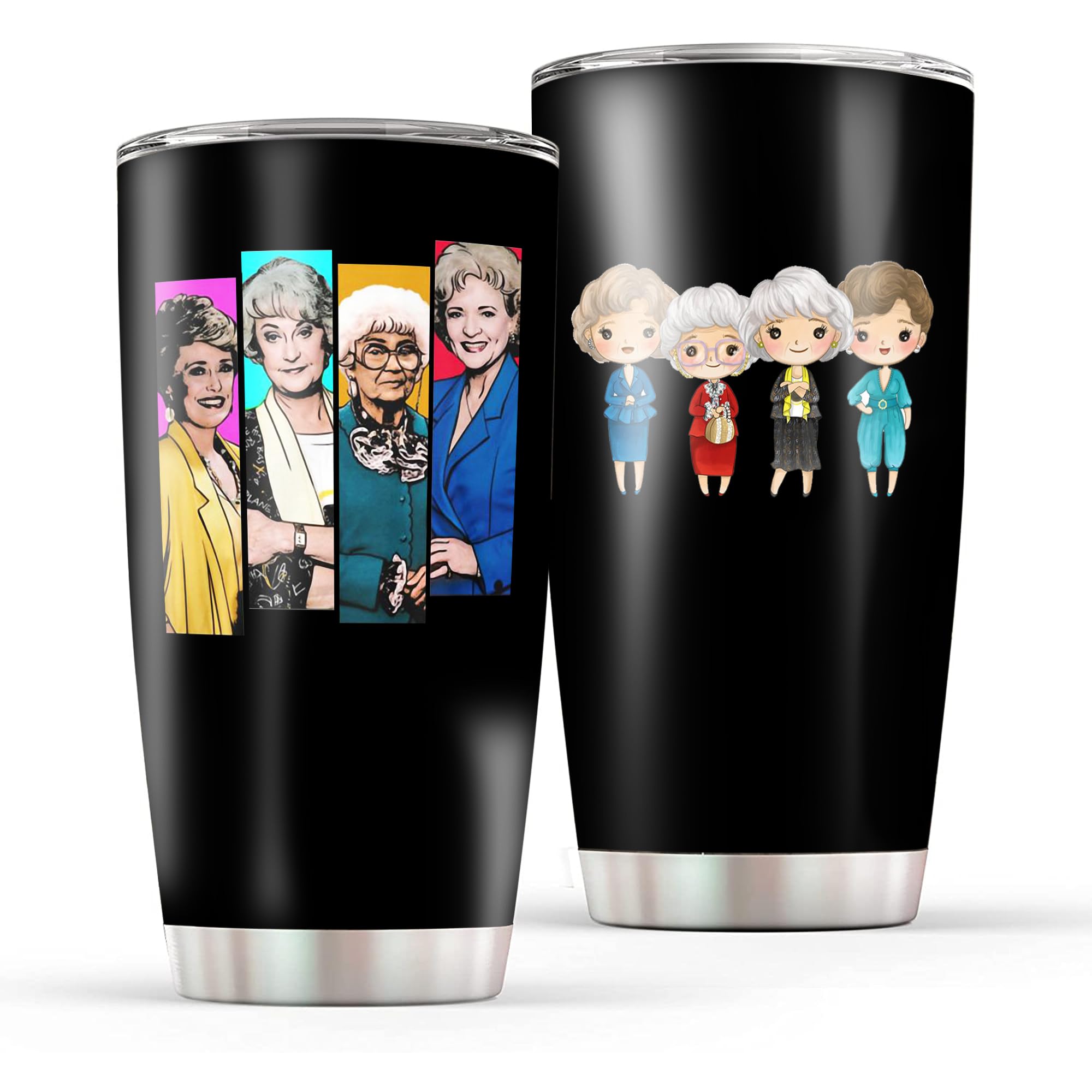 Anime Stainless Steel Tumbler Cup With Straws 20oz Sister Water Bottle Friendship Gifts For Friends Women Mom Coffee Cup Home Office Travel Thermos Cup