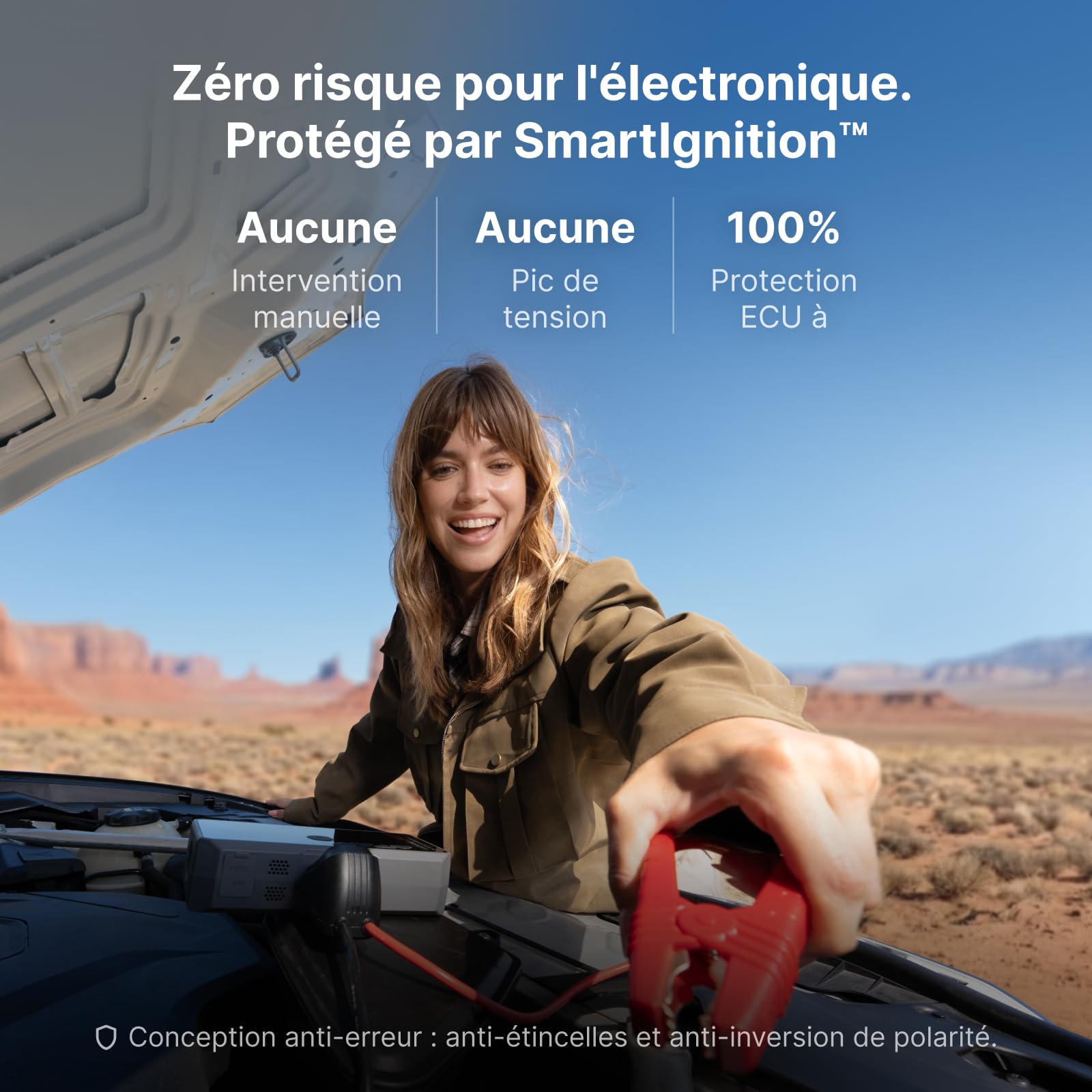 M7 Certifié TÜV Booster Batterie Voiture, SmartIgnition 12V Compresseur à Air Portatif, Gonfleur Pneus Voiture avec Batterie Externe 60Wh, pour Moteurs 10L Essence et 8.5L Diesel