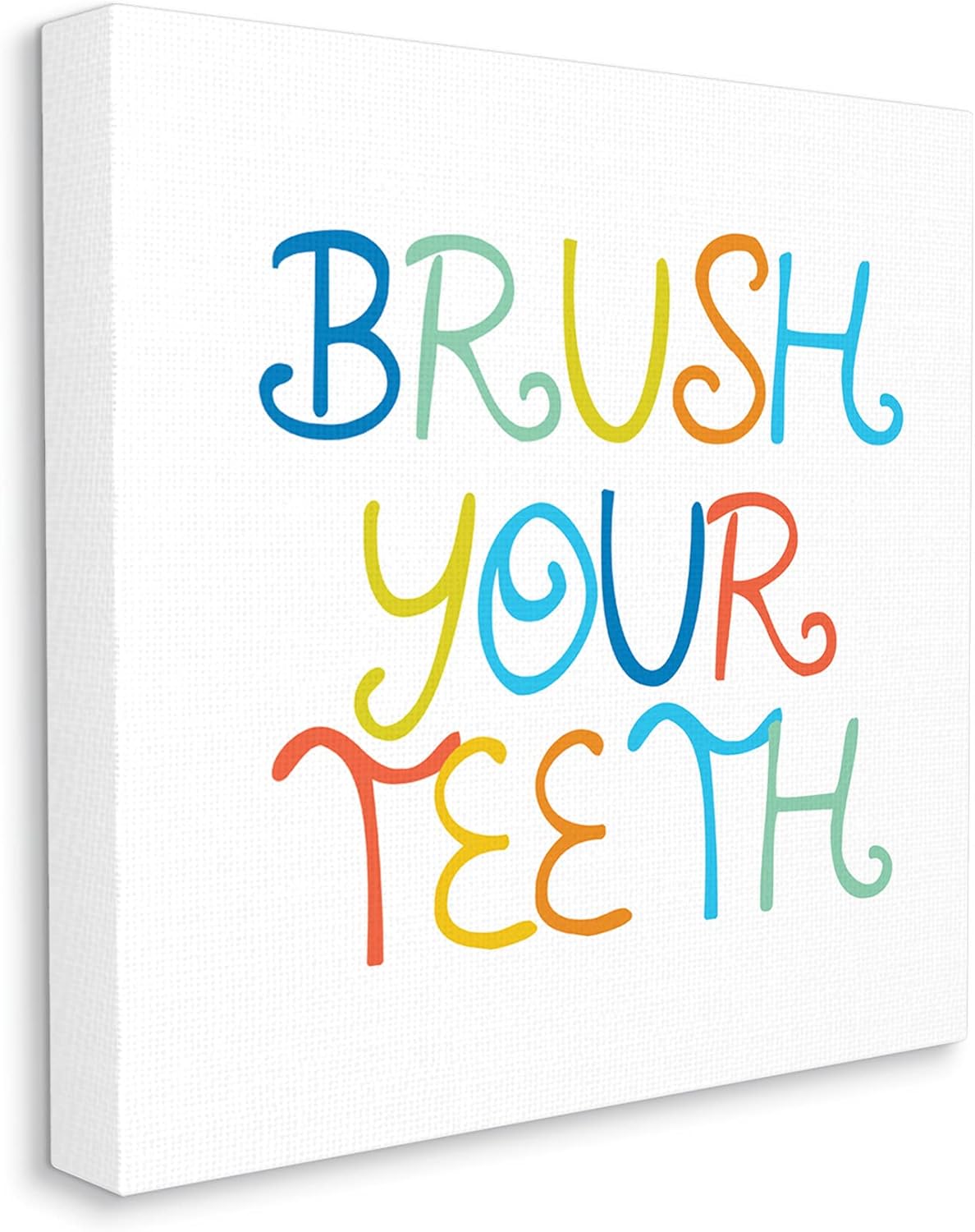 Stupell Industries Fun Kids Bathroom Sign Brush Your Teeth Rules
