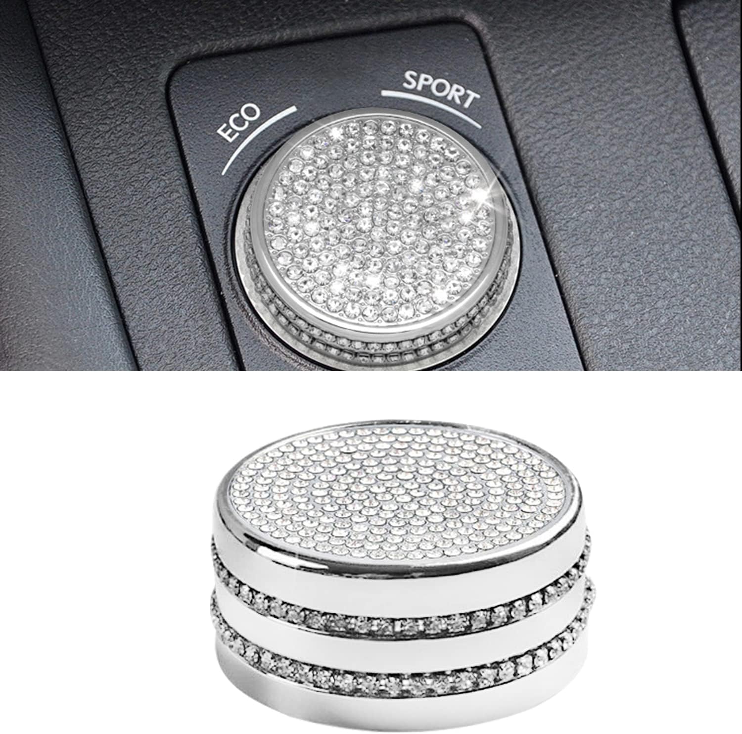 Bling Car Accessories Driving Mode Select Switch Knob Variable Speed Switch Knob Cover Compatible with Lexus ES Accessories 2013-2018, GS 2013-2020 ES200 ES250 GS300 GS350