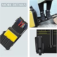 Vista 6 de 21" Rolling Tool Bag with Wheels,Waterproof Rolling Tool Tote Bag with Telescoping Handle,18 Pockets Multi-use Tool Bags Organizer for Construction