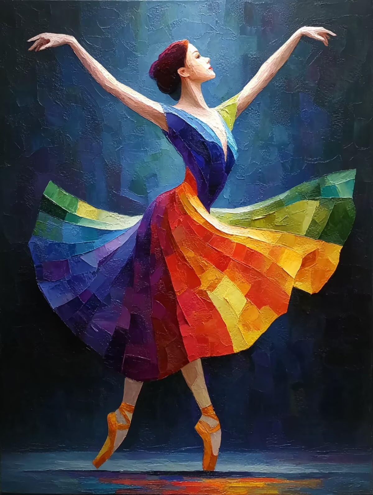 Diamond Painting Adulti Ballerini Rotondo Diamond Painting 70x95cm a-3090 | Chica Diamond Painting Kit Completo, Dimensioni Diamantini Crystal Art, Hobby Creativi Adulti Decorazioni da Parete e Casa