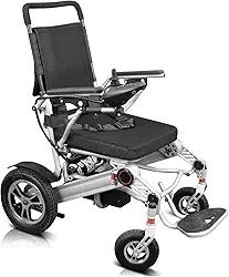 esmen Cadeira de rodas elétrica para adultos, acessórios de cadeira de rodas dobrável, motorizada, transporte em todo o terreno, viagens