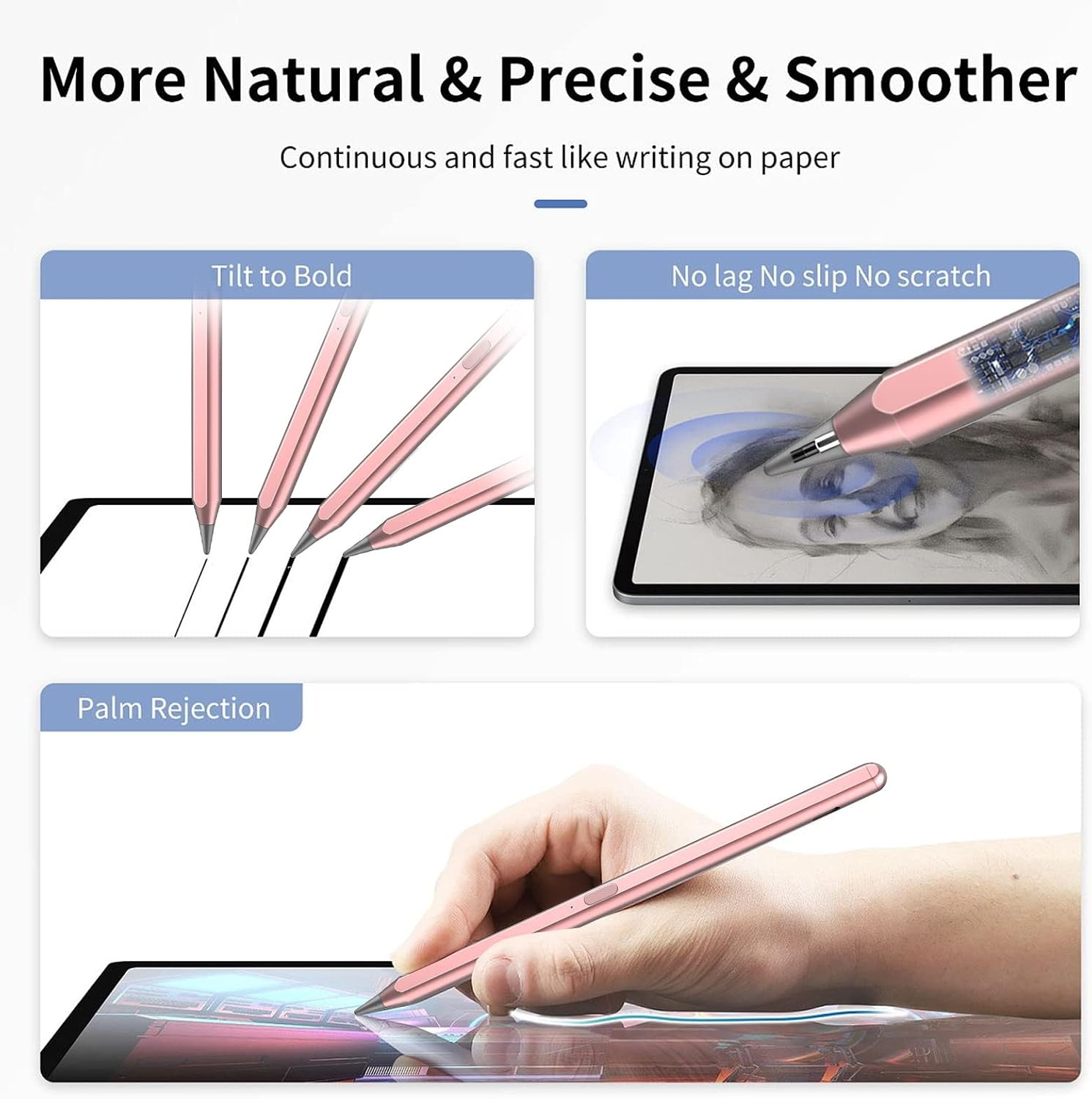 iPad Pencil 2nd Generation, Pencil for iPad 10th 9th Gen, iPad Mini 6th Gen, Pen for iPad 2018-2022, iPad Pro 11, iPad Pro 12.9 3/4/5/6 Gen, iPad Air 3/4/5, iPad Mini 5th, iPad 6/7/8/9/10th Gen