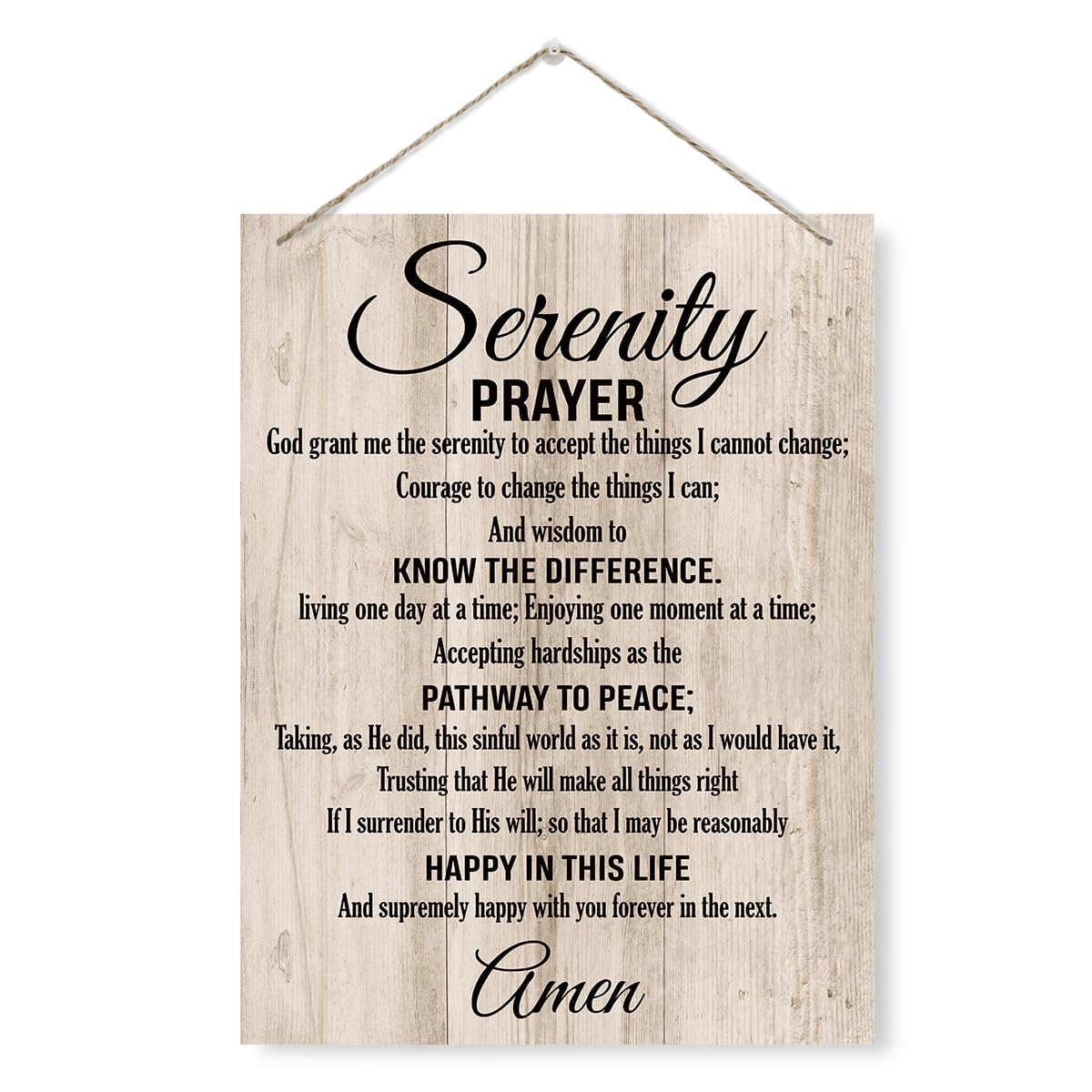 Mandala Soul Serenity Prayer Sign- God Grant me The Serenity to Accept The Things I Cannot Change, Religious Decor Sign, Rustic Wooden Hanging Plaque Sign, Wall Decor Art, Calm Down Corner Decor, Christian Gift-image-17