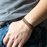 Vista 471 de Handmade Natural Stone Beaded Healing Bracelet Gift for Men Adjustable Rope String Bracelet