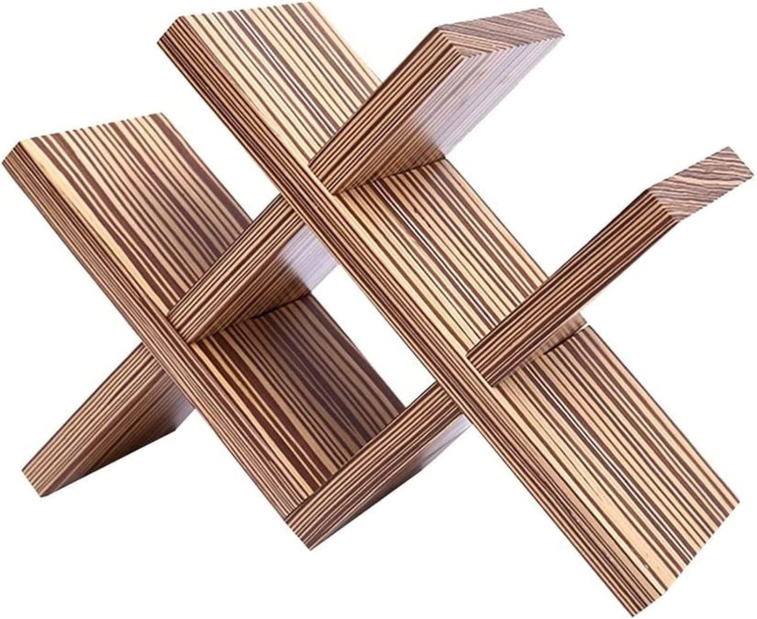 Wine Rack Wooden 4 Bottles Countertop Free Standing Wine Bottle Holder Home Decor (Size:24 * 12 * 33cm) (Color : #2)