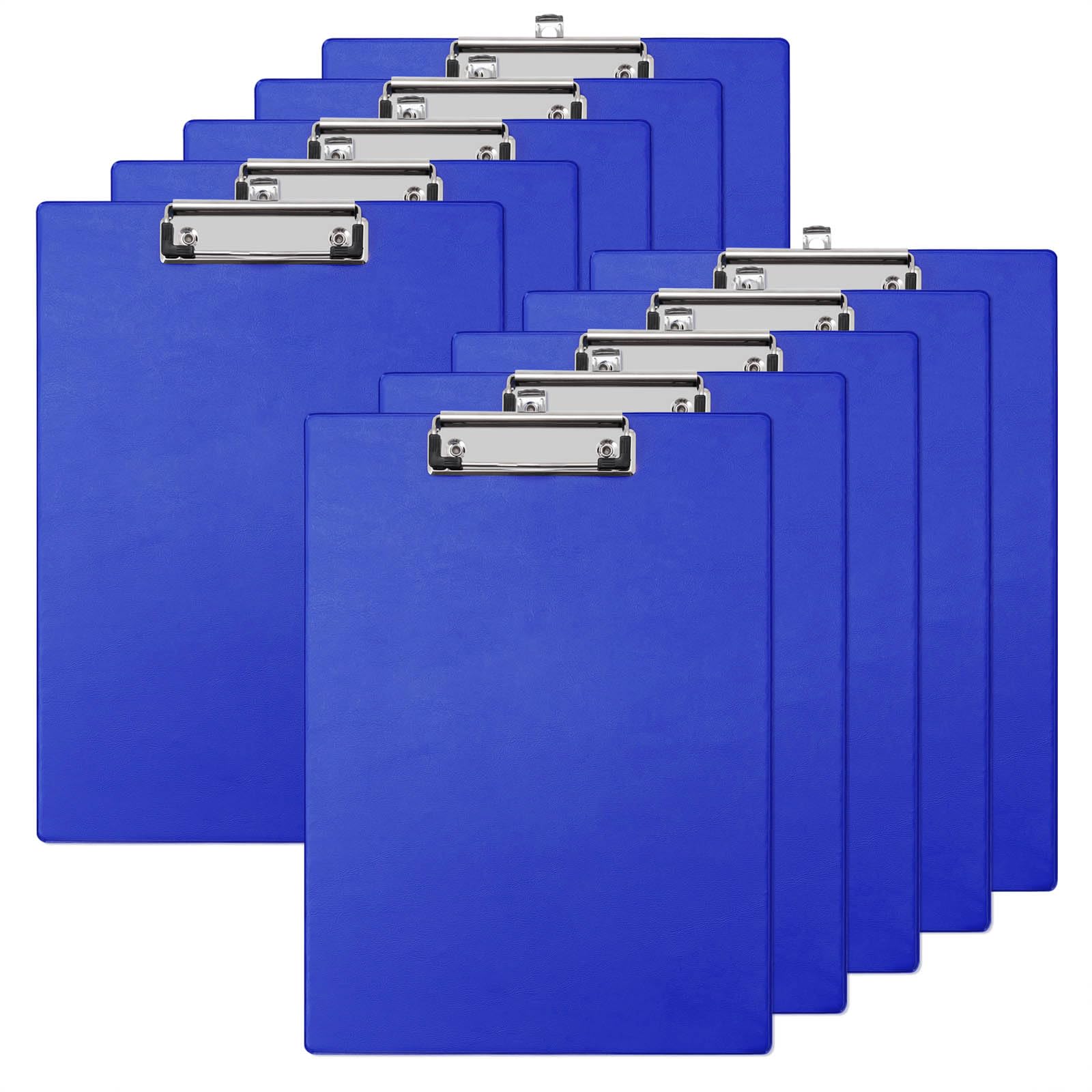Portablocco A4 blu, Confezione da 10, in PVC e cartone, per Ufficio, Ospedale, Ristorante, Magazzino