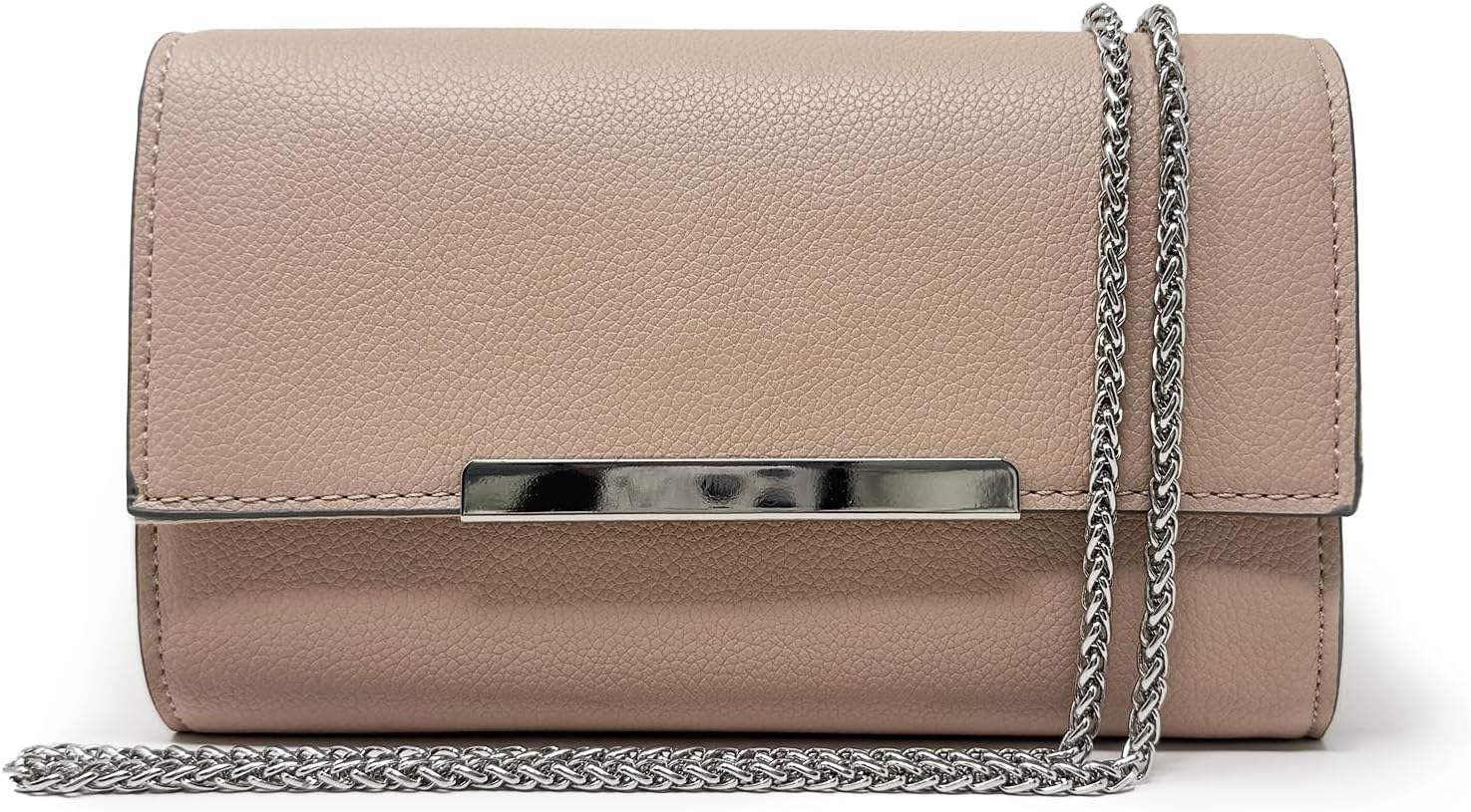 AFKOMST Valentines Day Gifts: Clutch Purse Evening Bag for Women Small Wristlet Handbag for Formal Wedding or Casual Outfits | Vegan Leather, Fit Phone,Passport, Detachable Chain