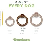 Benebone Ring Durable Dog Chew Toy for Aggressive Chewers, Real Bacon, Made in USA, Medium