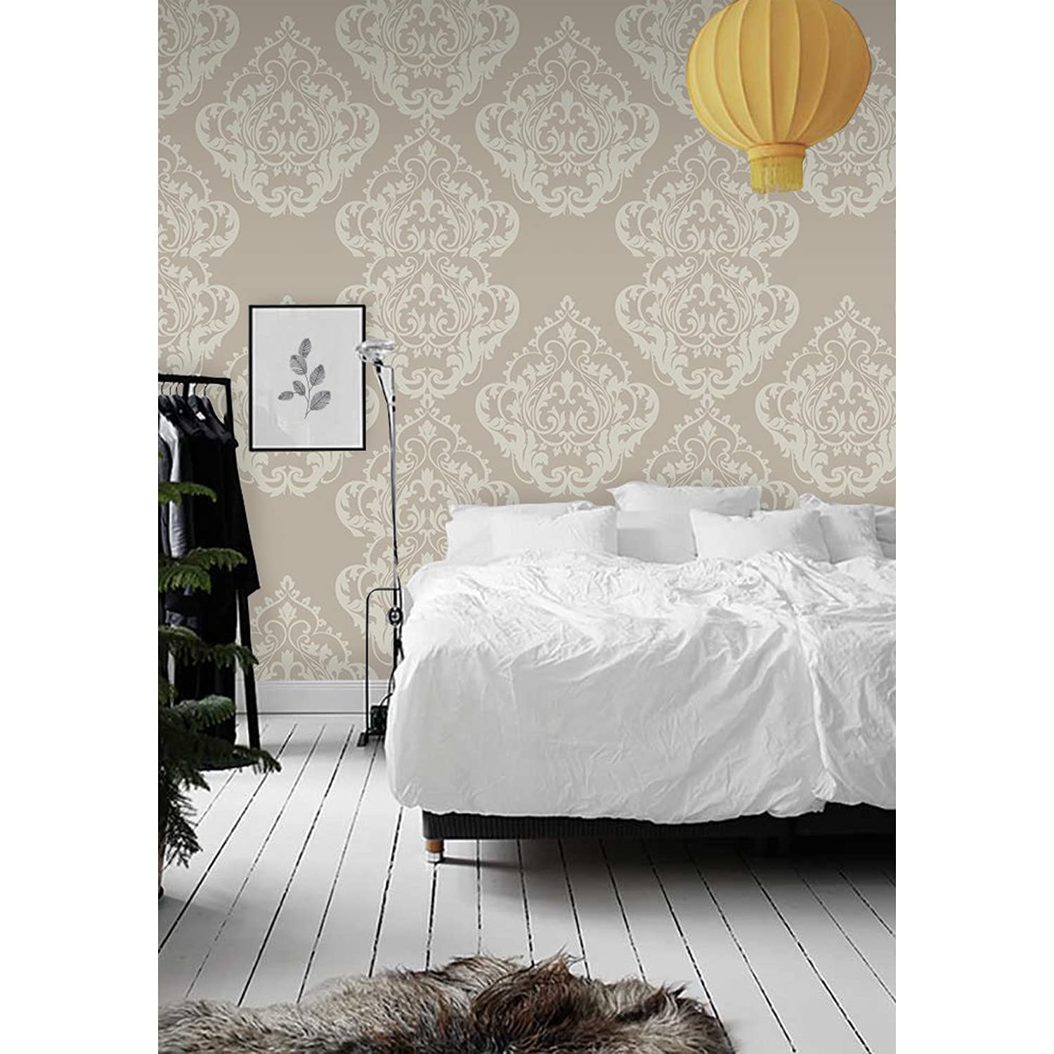 Papier peint baroque royal 290x290cm en latex de Coloray pour salon