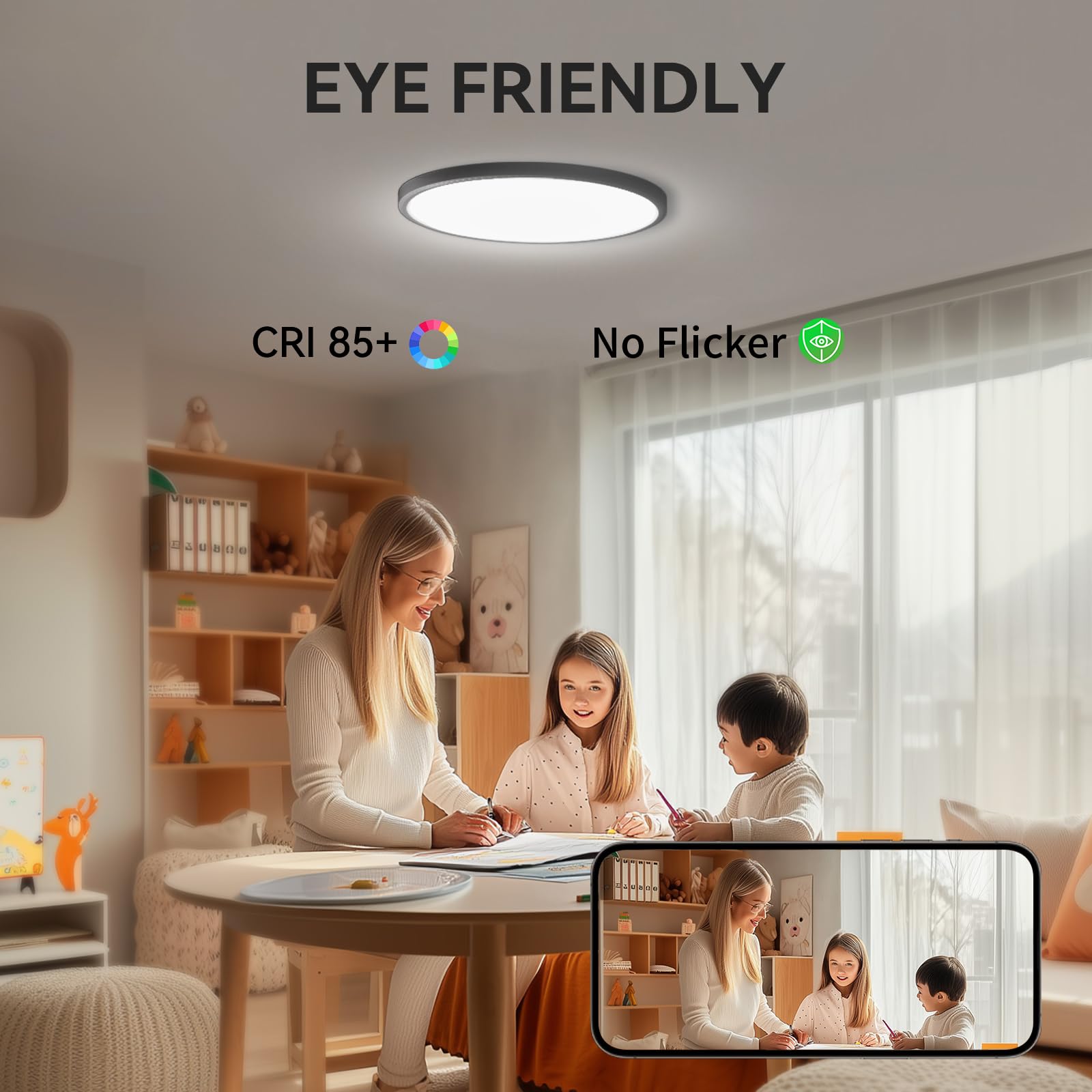 12Pack 28W 3200lm LED Flush Mount Ceiling Light, Super Slim