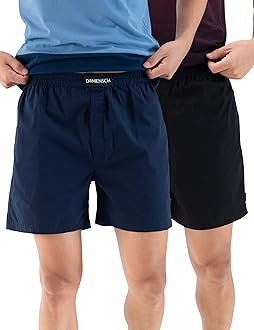 Regular Fit Solid 100% Soft & Durable Cotton Boxer Shorts Dual Pockets Anti-Bacterial Moisture Wicking Microfibre Waistband Ultra-Light Boxers for Men
