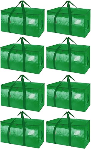 BALEINE - Paquete de 8 bolsas de mudanza extragrandes, con asas reforzadas, bolsa de almacenamiento resistente para ropa, suministros de mudanza,