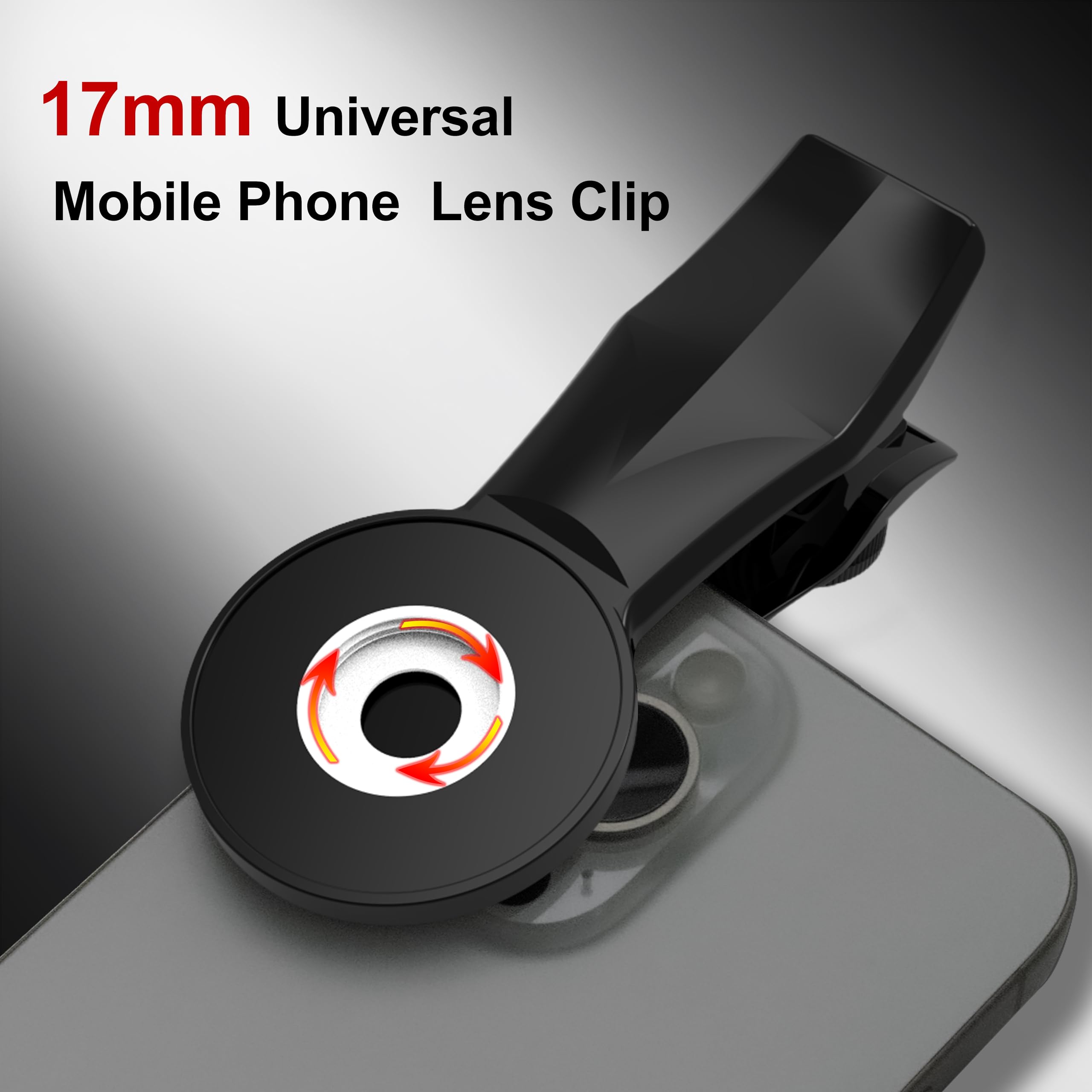 Obiettivo grandangolare 0,75X per smartphone iPhone e Android, compatibile con gabbia per telefono SmallRig NEEWER, con clip universale per obiettivo da 17 mm e borsa portatile nera