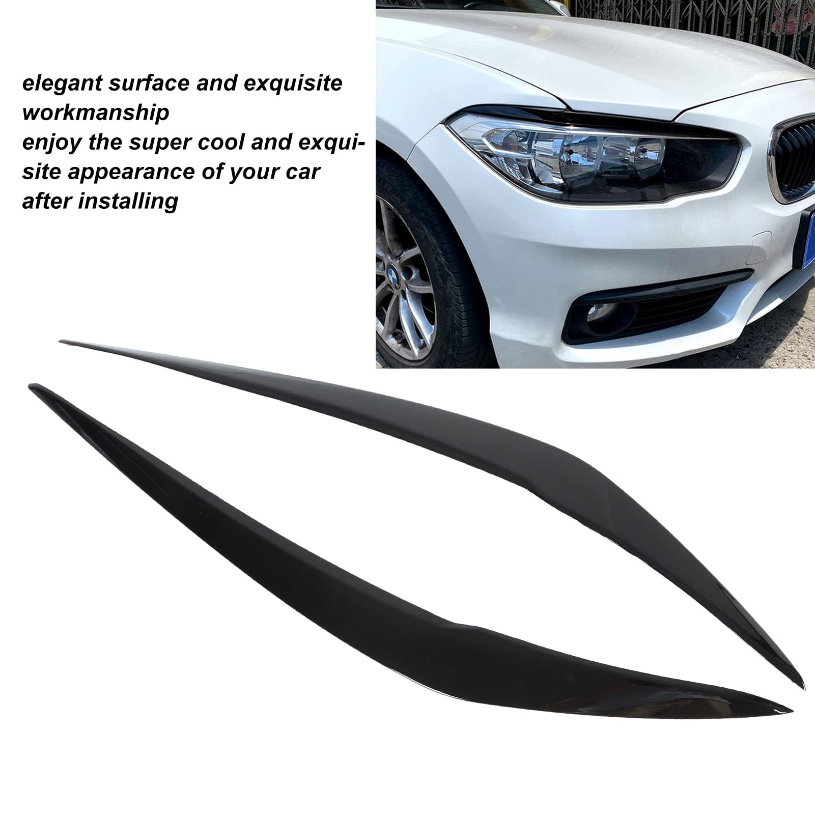 Kit Bordo Palpebra Faro, Compatibile con Serie 1 F20 F21 Facelift Hatchback, Sopracciglio Sinistro e Destro, 2015-2019