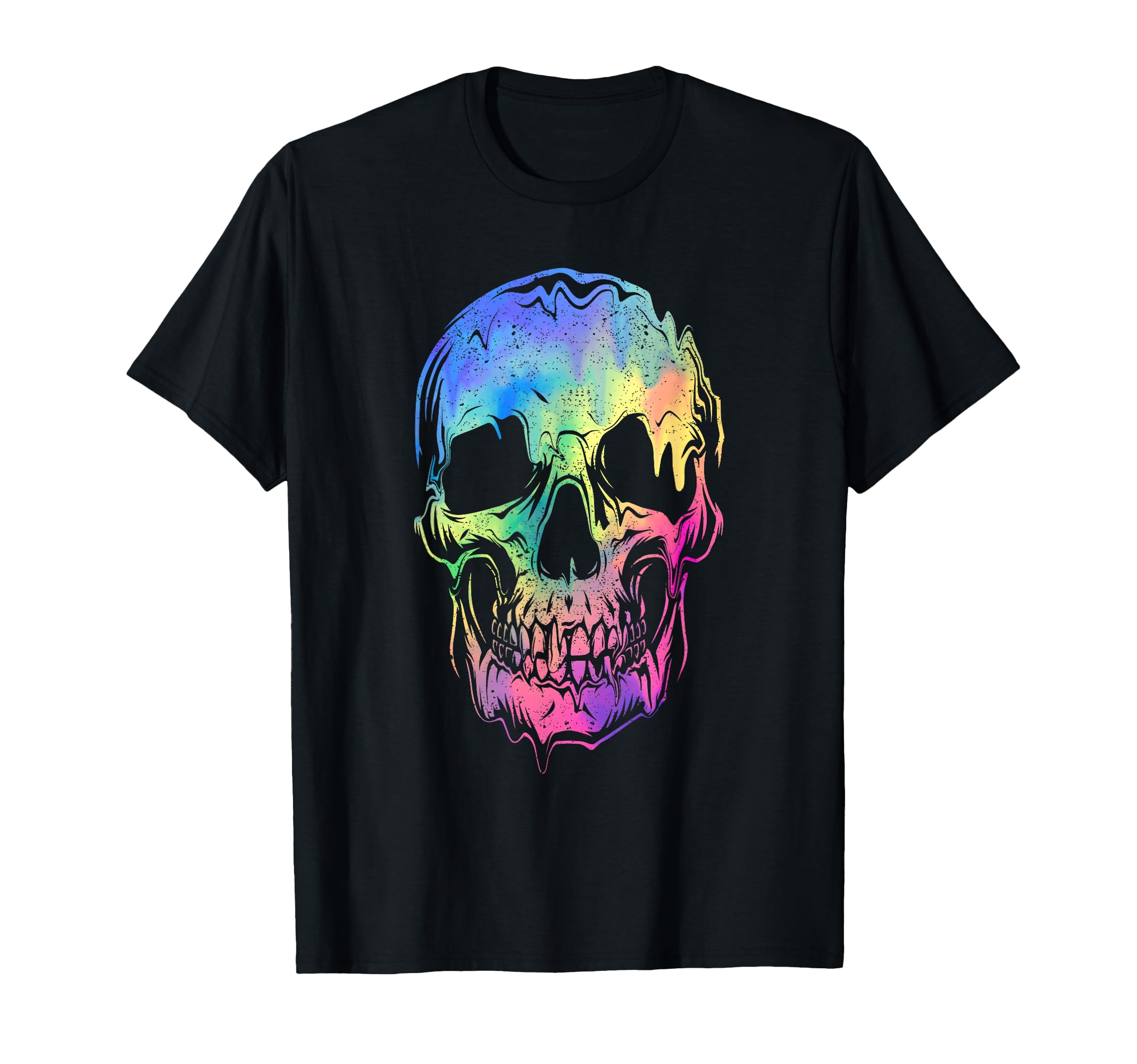 Colorful Skull Halloween Skeleton Rainbow Skulls Bones Funny T-Shirt