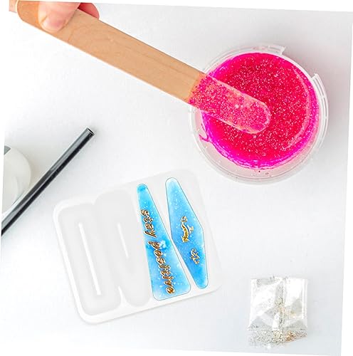 Miniatura 7 de TEHAUX Molde de silicona para horquilla para llavero, moldes de resina, molde de joyería de resina, molde de clip para el cabello, moldes de resina