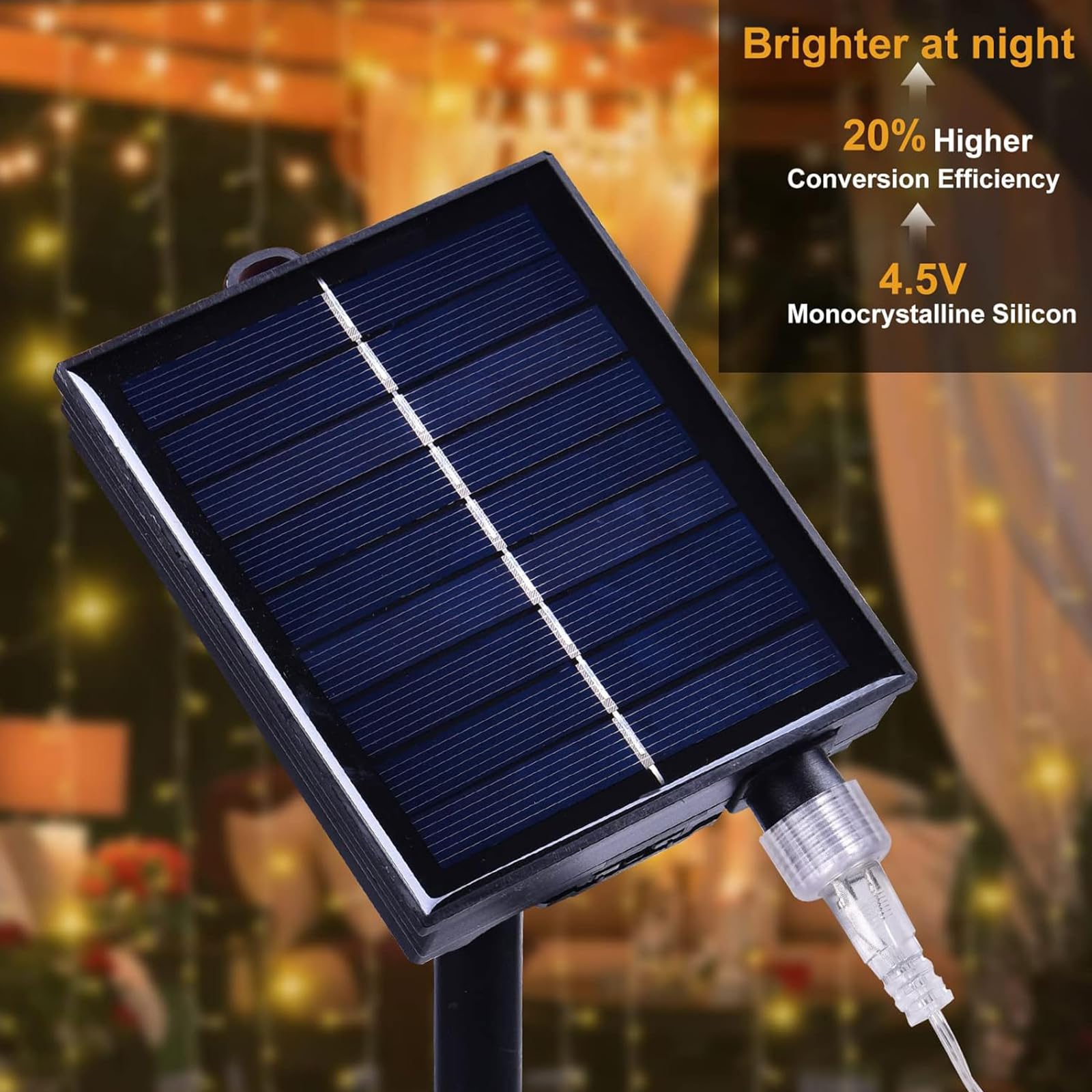 XINXIANLIAN 300LED Solar Curtain Lights Outdoor Indoor 8 Modes Solar Fairy Curtain String Lights Waterproof Twinkle Lights for Home Garden Patio Gazebo(): Warm White