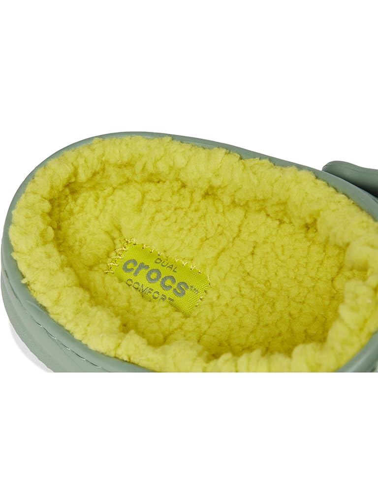 Green Crocs Classic Lined Clog (Little Kid/Big Kid)