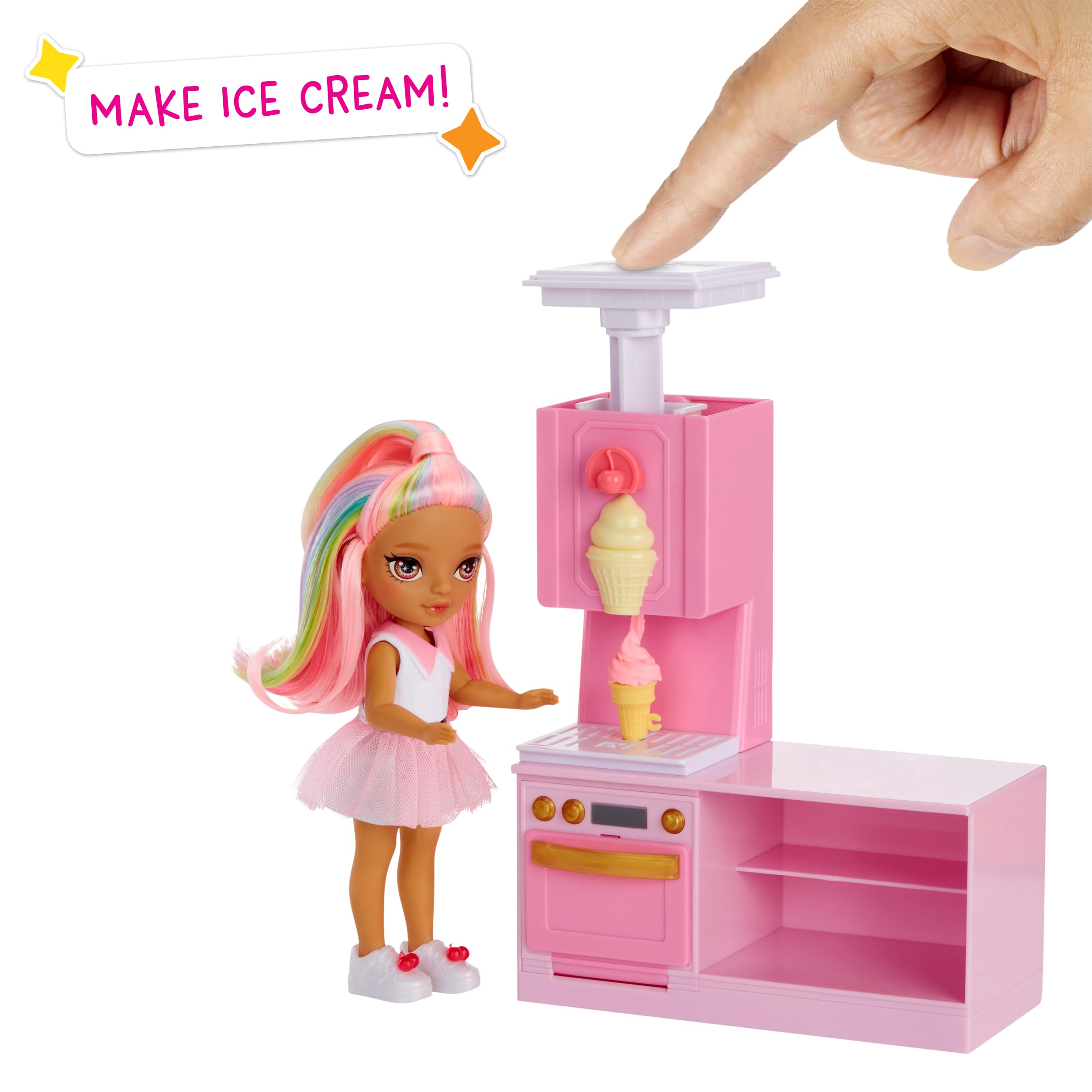 Rainbow High Littles Dessert Shop with Kandy Playset, Comes with a Small 14 cm Pink Doll, Make Ice Cream and Sweets - Image 4