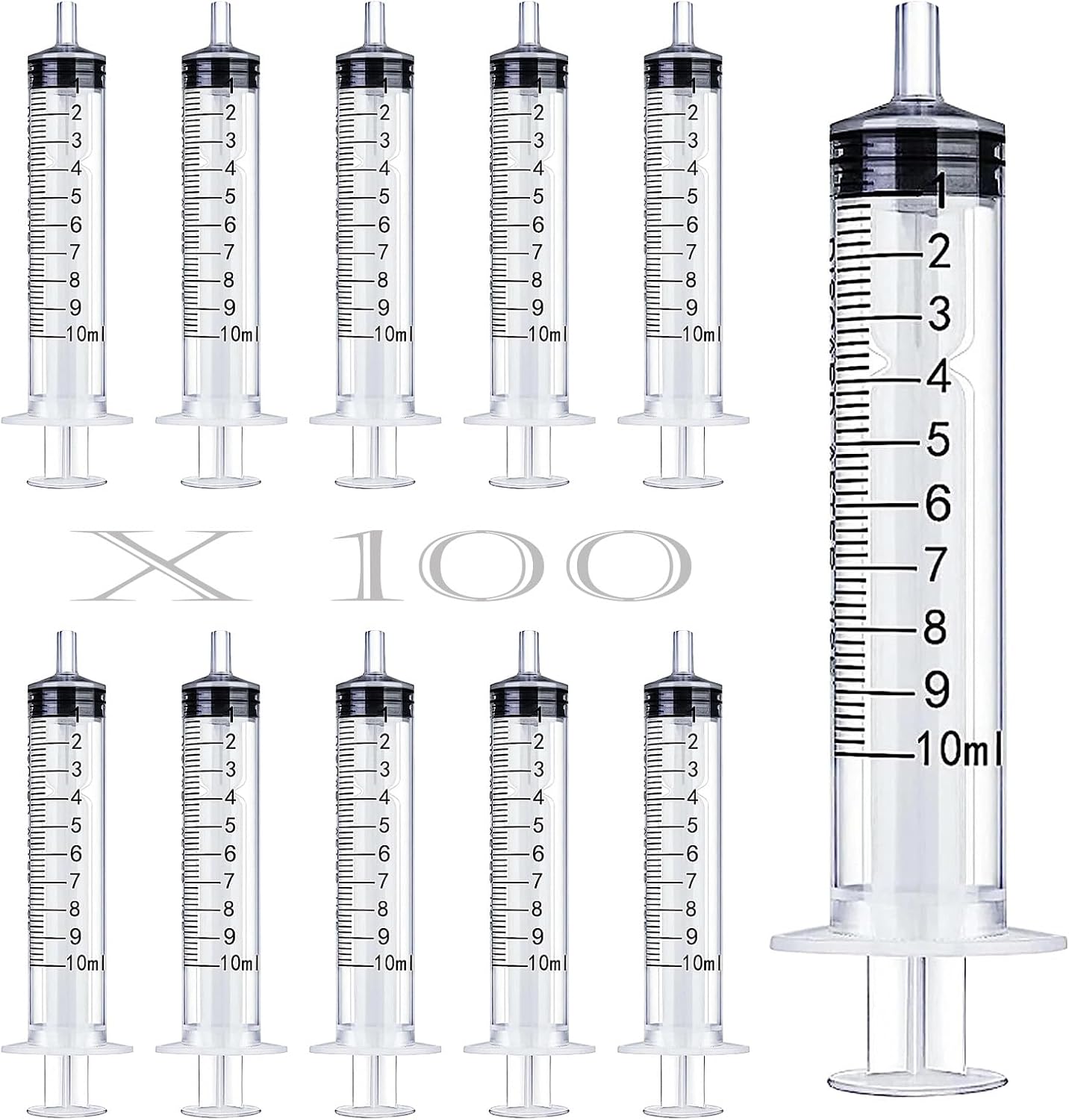 40 PCS-3 ml Plastic Syringes, Individually Packge for Scientific Labs Experiment Refilling,Watering,Measuring,lip gloss injection