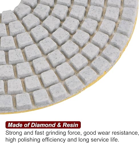Miniatura 10 de HARFINGTON 5 almohadillas de pulido de diamante 4 "Grits 400 almohadilla de pulido húmedoseco para piedra hormigón mármol encimera cuarzo para