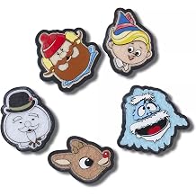 Crocs Unisex's Jibbitz Shoe Holiday Multi Pack, Christmas Charms, Rudolph, 5 Pack