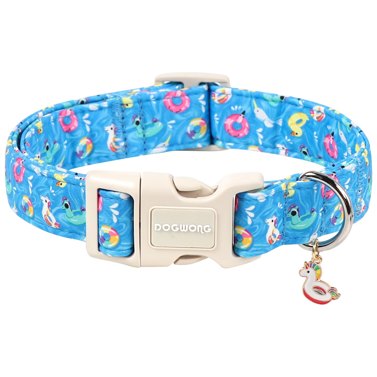 DOGWONG Ducky Pattern Cute Collar, Spring Summer Female Male Collars Pets Gift Adjustable Heavy-Duty Duck Pet Collars for Small Dogs, Neck 11-16 inches — view 17