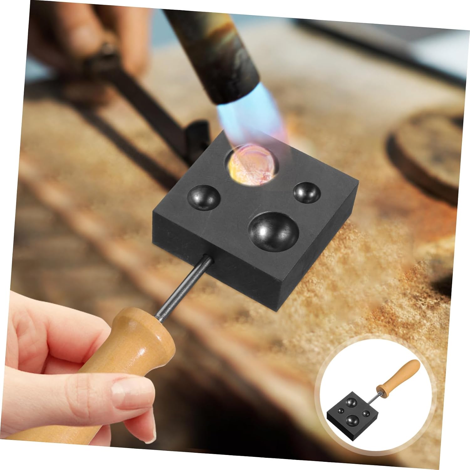 Multi-use Graphite Ingot Mold for Precision Glass Blowing and Casting Durable Graphite Molds for Crafting Unique Candle Holders and Jewelry Tool for Lampworkers and Artisans