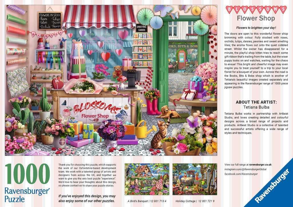Ravensburger Blossoms Flower Shop 1000 Piece Puzzle for Adults