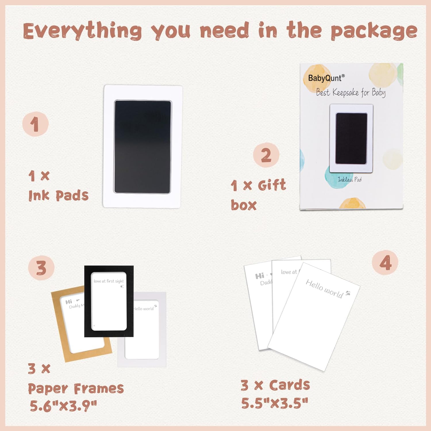 Inkless Baby Hand and Footprint Kit,Clean-Touch Ink Pads image 5