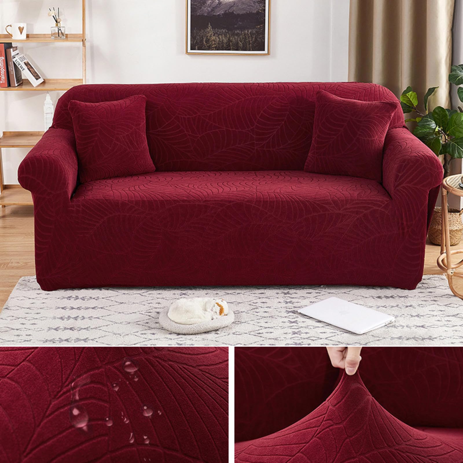 Housse de canapé 3 places imperméable pour rénover et protéger un divan abîmé