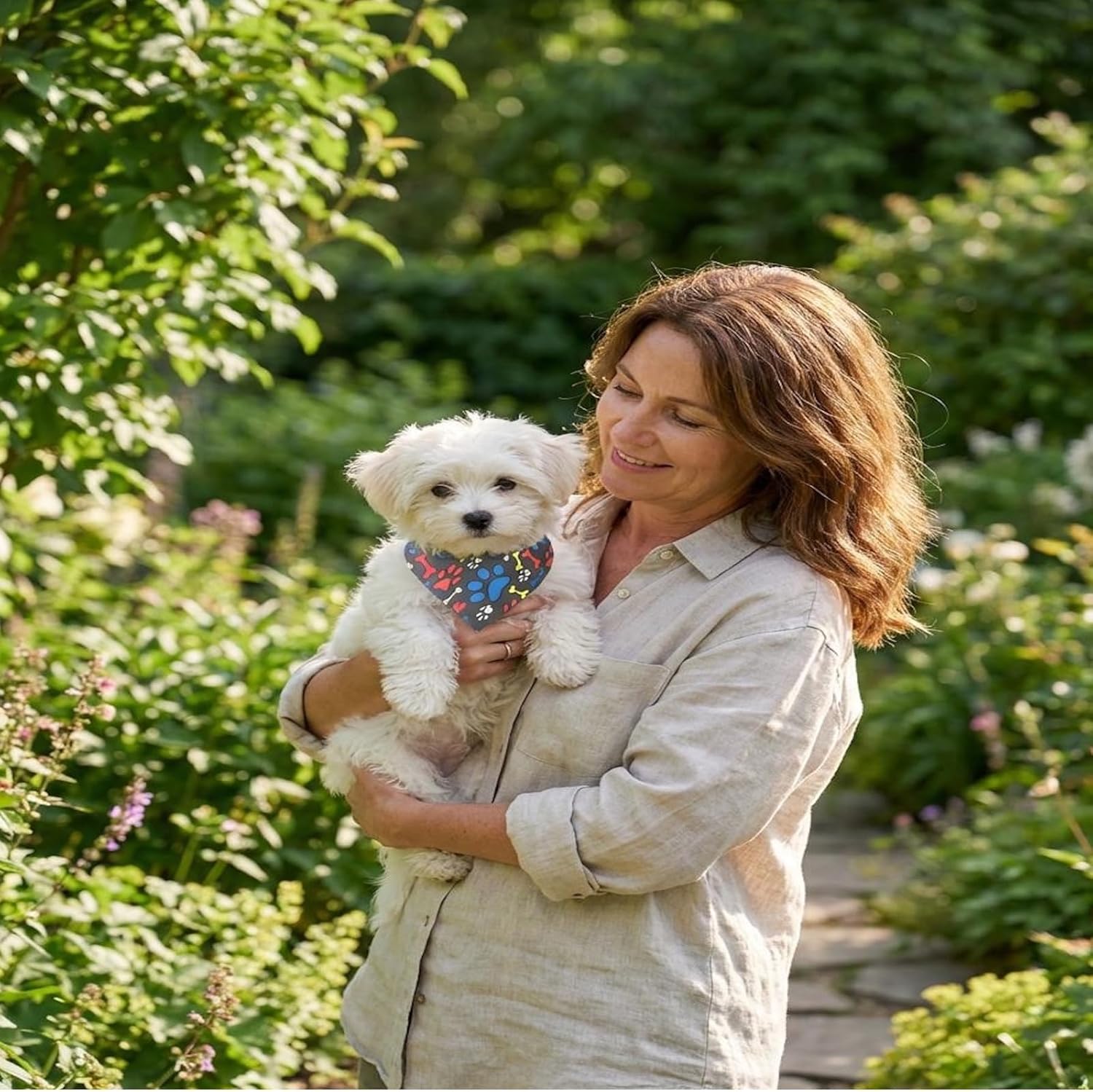 Small-Med Bones and Paw Basic Starter Training Dog Gift Basket| 2 Leashes 2 Collars, Blanket, Toy, 2 Bowls, 2 Bandanas, Training Pads, Poop Bags, Perfect for New Pet owners, Birthday, Adoption, Travel